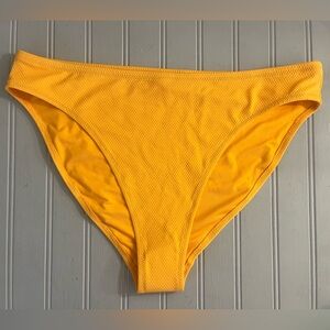 Old Navy Mid Rise Textured Bikini Swim Bottoms Womens Large Golden‎ Yellow